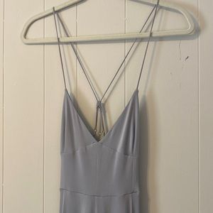 UO Shiny Silky Wideleg Jumpsuit